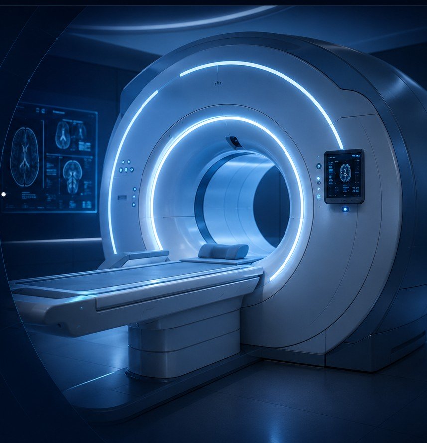 Modernes MRT-Gerät in einer radiologischen Praxis